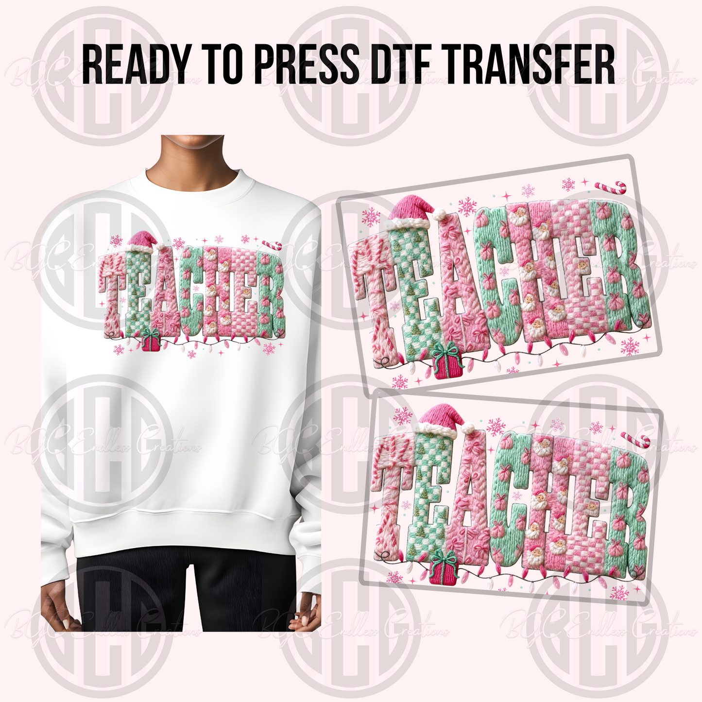 TEACHER PINK DTF TRANSFER