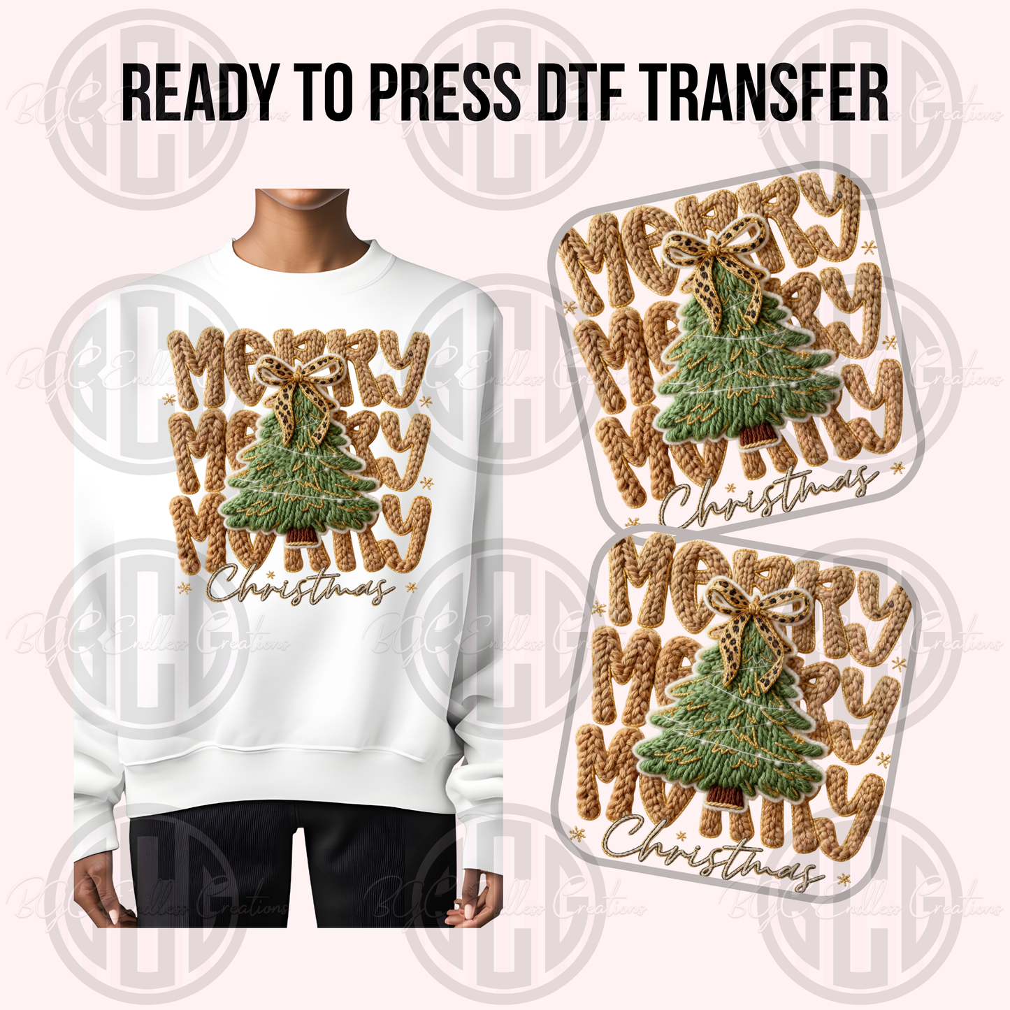 MERRY CHRISTMAS DTF TRANSFER