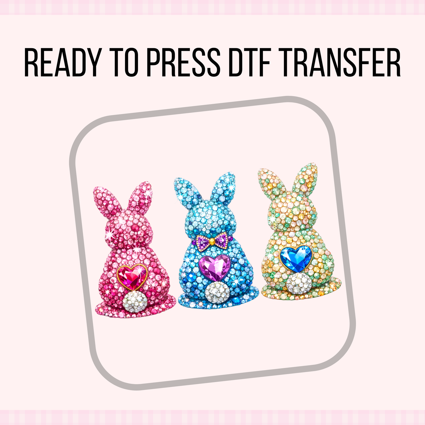 FAUX RHINESTONES BUNNIES