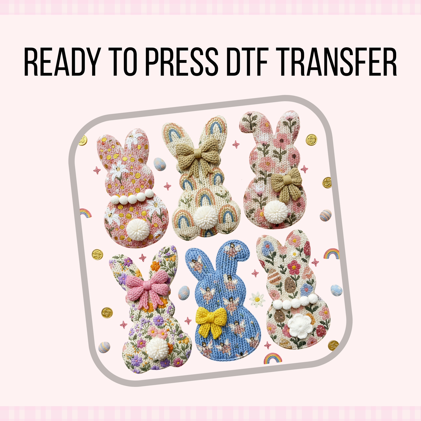 FLORAL FAUX YARN BUNNIES