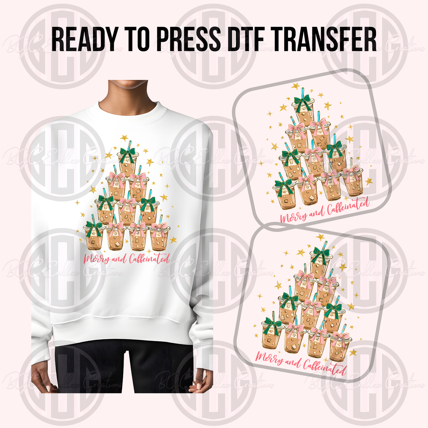 MERRY & CAFEINATTED DTF TRANSFER