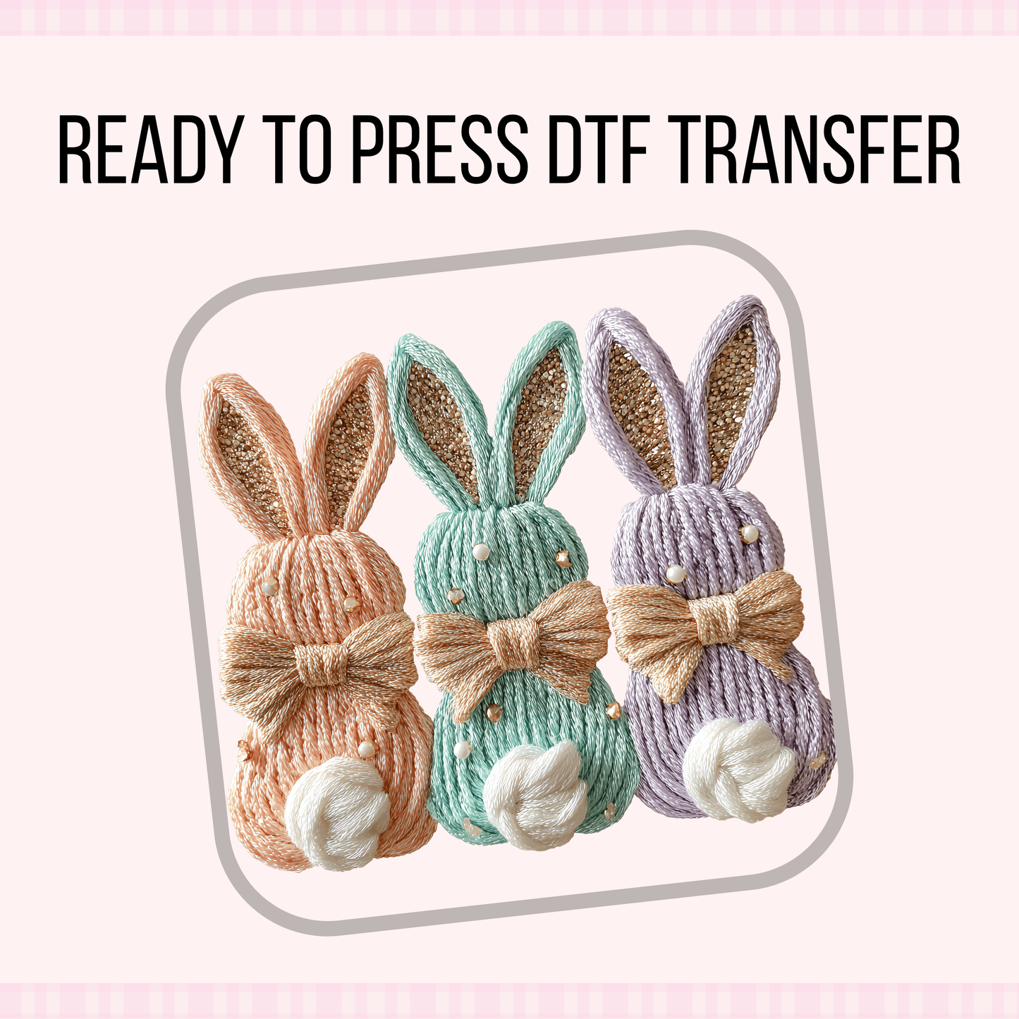 FAUX YARN PASTEL BUNNIES
