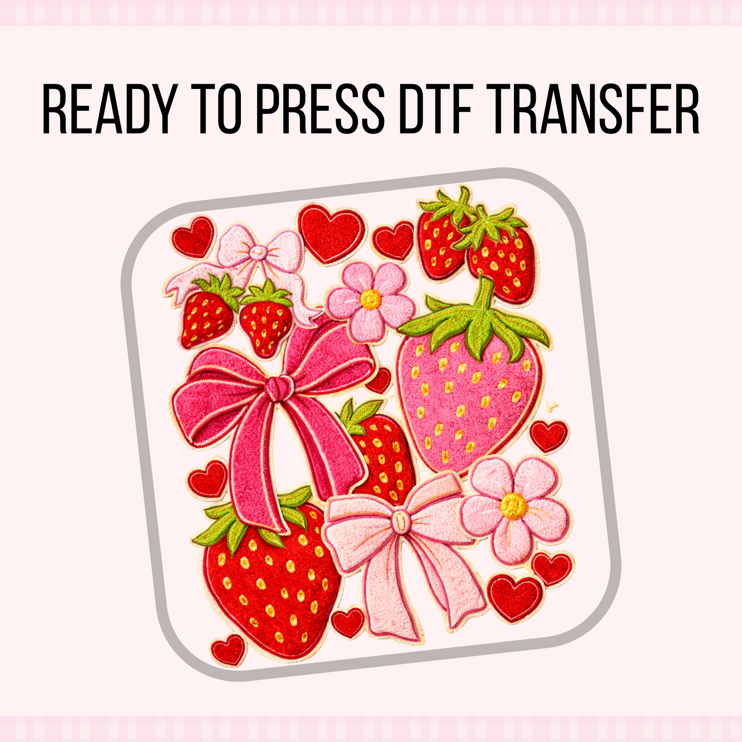 FAUX YARN COQUETTE STRAWBERRIES