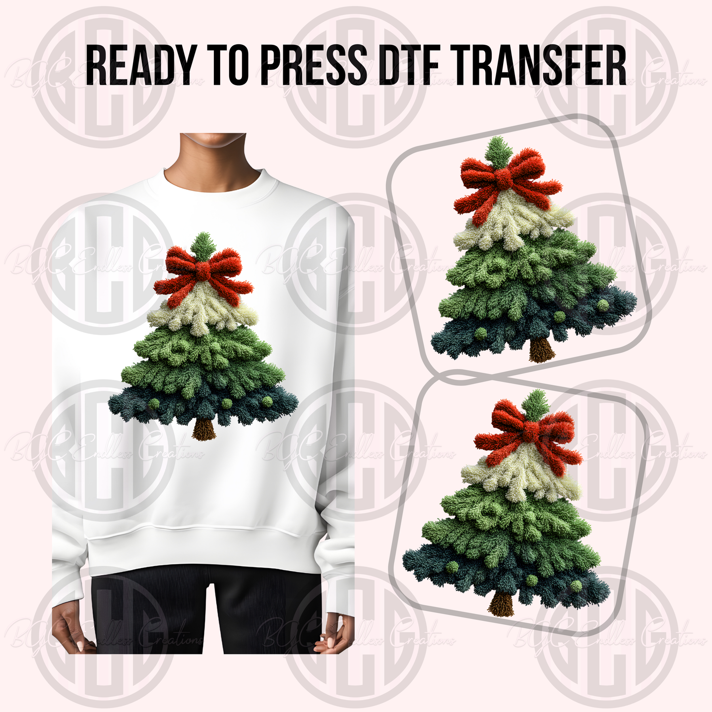 CHRISTMAS TREE DTF TRANSFER