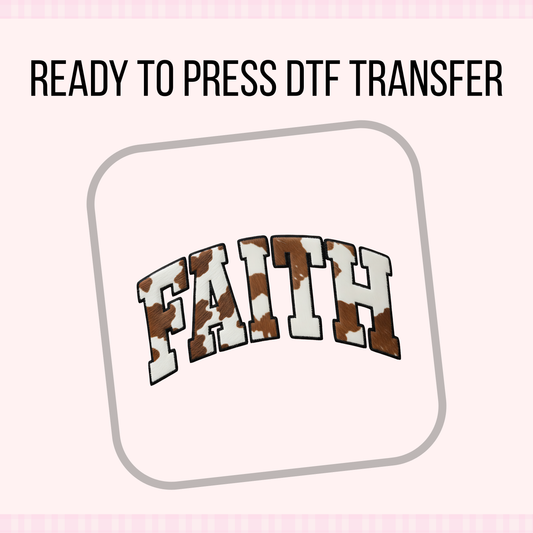 FAUX COW PRINT FAITH