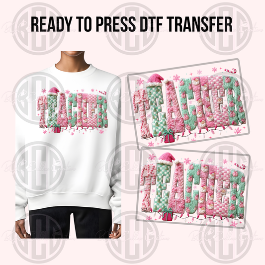 TEACHER PINK DTF TRANSFER
