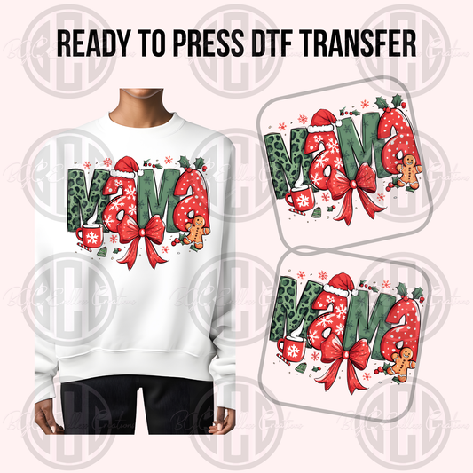 RED BOW MAMA DTF TRANSFER