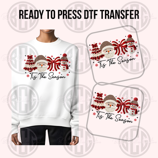 'TIS THE SEASON RED DTF TRANSFER