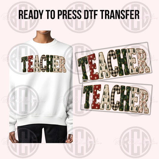 XMAS TEACHER DTF TRANSFER
