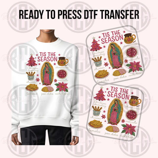 PINK 'TIS THE SEASON DTF TRANSFER